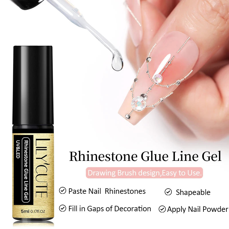 LILYCUTE Reflective Glitter Liner Nail Gel - 5ml