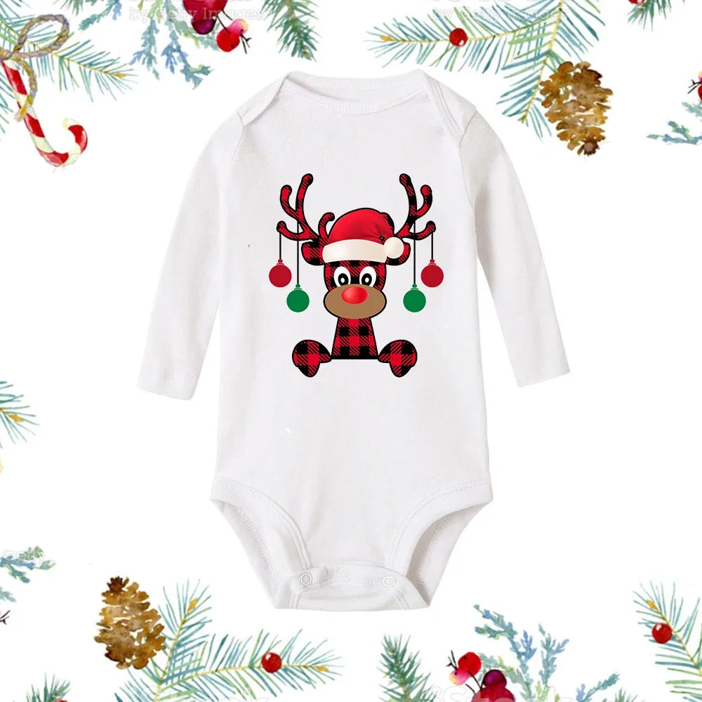 My First Christmas Baby Romper - Snowman Long Sleeve Bodysuit