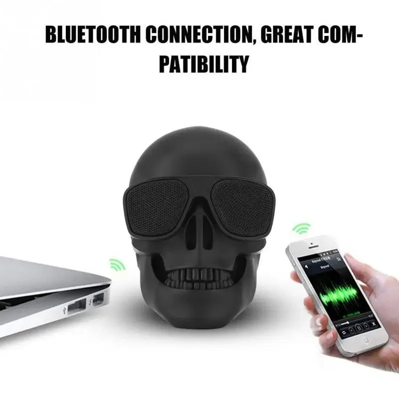 Mini Skull Bluetooth Speaker - 5W Cartoon Wireless Stereo Audio