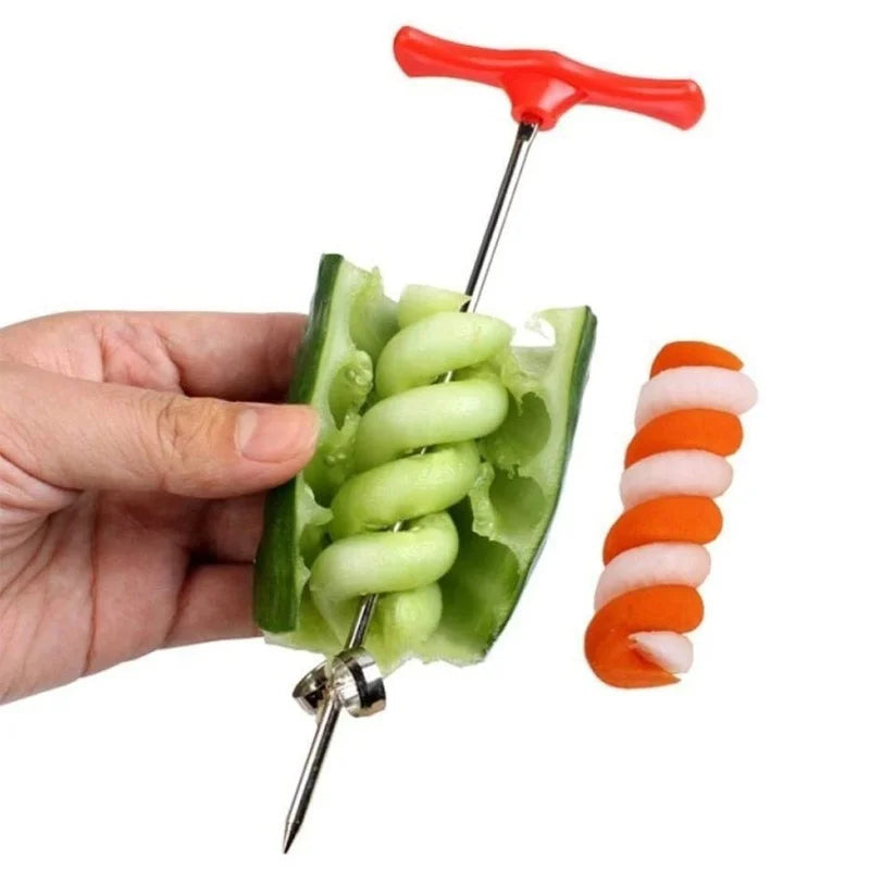 Manual Spiral Vegetable Cutter and Roller Slicer Tool