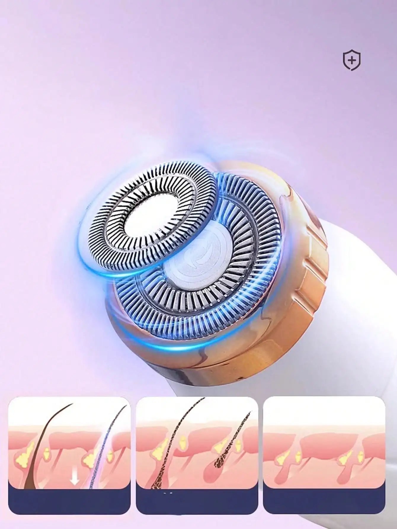Rechargeable Lady Shaver and Bikini Trimmer - White