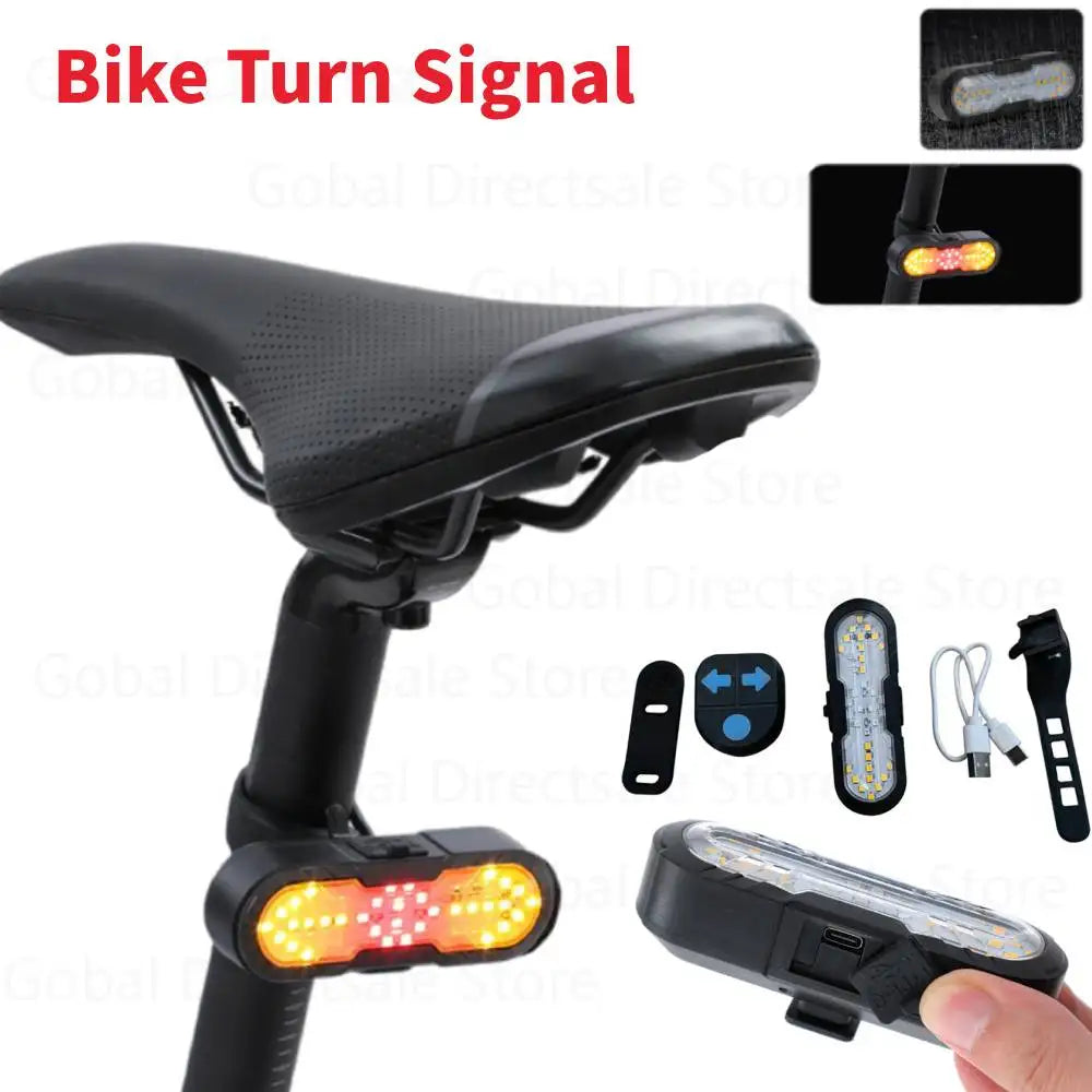 Rechargeable Bike Tail Light with Turn Signals and Remote