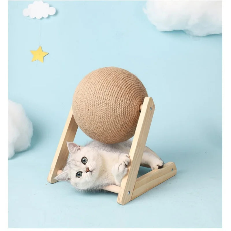 Sisal Rope Cat Scratching Ball Board Toy