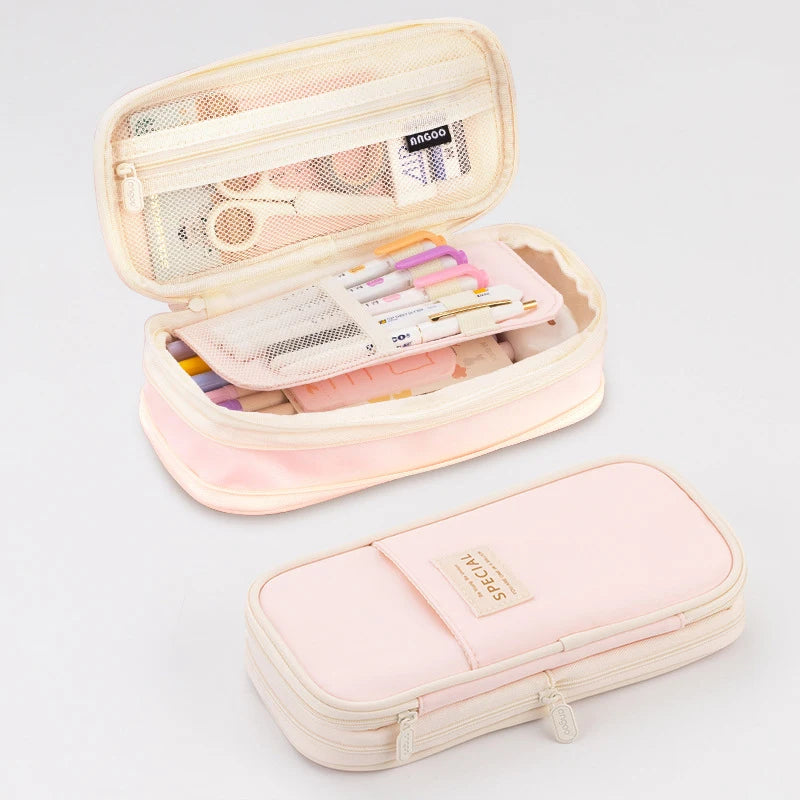Large Double-Layer Fabric Pencil Case - CPC Safe Material