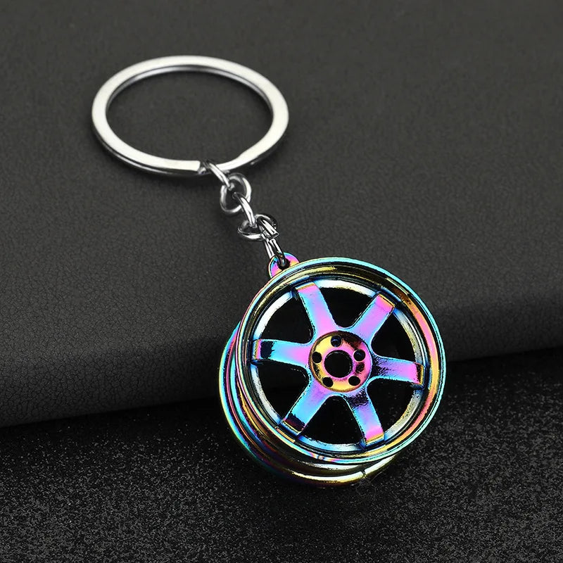Gear Head Car Keychain with Speedbox Pendant Design