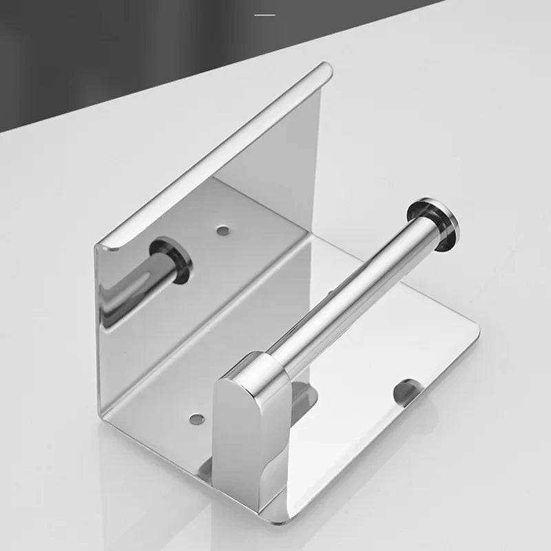 Stainless Steel No-Drill Bathroom Paper Holder