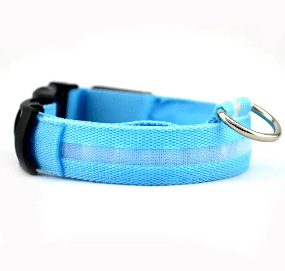 Nylon LED Reflective Dog Collar for Night Safety